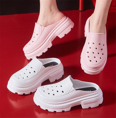 Mode Shevalues Damen Sommer High Heels Schuhe Weiche Dicke Sohle Clogs Sandalen Mode Lochschuhe Outdoor Strand Hausschuhe Gartenschuhe