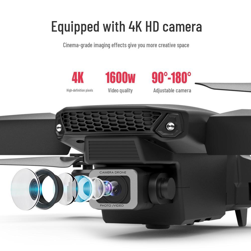 E88pro Folding Drone: HD Dual-Camera, Fixed Height, 4-Axis Remote Control Aircraft (Model E525)