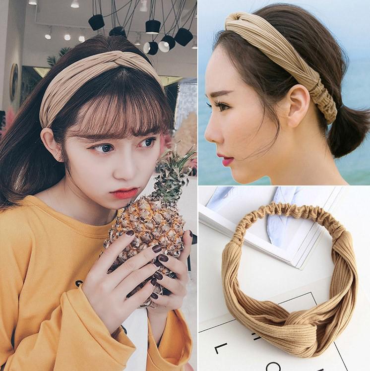 Korean Spring-Summer Elastic Chiffon Silk Headband for Women – Hair Accessories, Sports & Face Washing