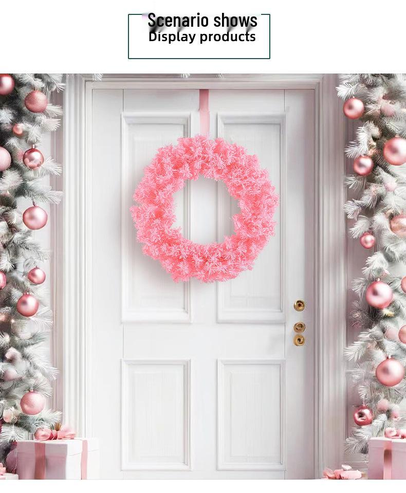 Cherry Blossom Pink Christmas Wreath - Pink Door Hanger Decoration