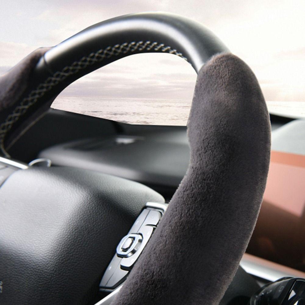 2Pcs Universal Auto Steering Cover Plush Steering Wheel Protector Car Steering Wheel Cover  General