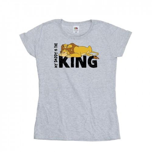 

Disney Womens/Ladies The Lion King Daddy Is King Cotton T-Shirt XXL білий
