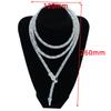 Wind-Encrusted Diamond Trendy Cool Snake Necklace High-End Sense Personalized Long Collar High-End Sense Men'S And Women'S Fashion Accessories