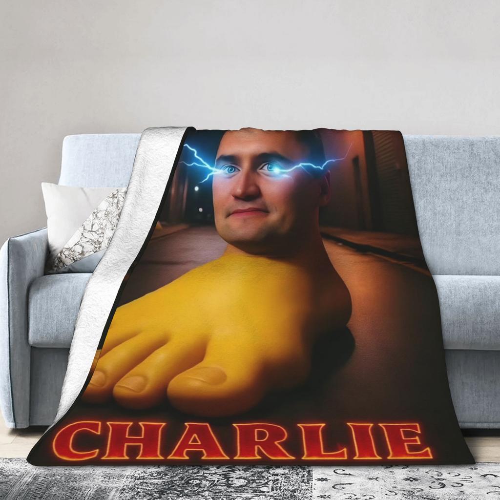 Mantas Charlie Kirk Coral Fleece Felpa Todas las Estaciones Manta Ligera Delgada Multifunción para Cama Oficina Ropa de Cama Mantas