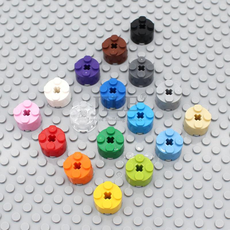50PCS MOC Bricks Parts Round 2x2 with Axle Hole 3941 Educational Building Blocks Compatible Construction Assembles DIY Toys