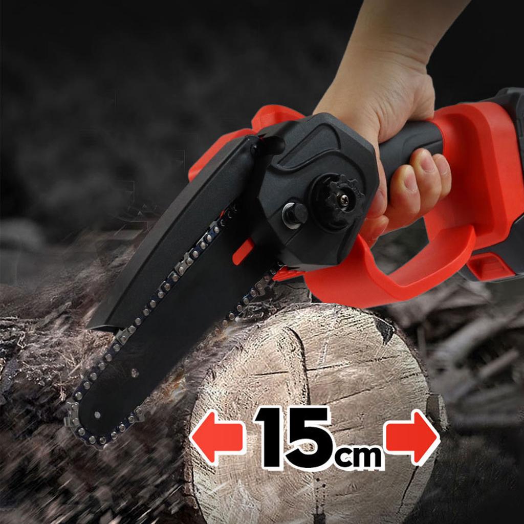 Aoresac Portable 6-inch Electric Chainsaw 550W Cordless Chainsaw with A Detachable 2000mAh Li Battery