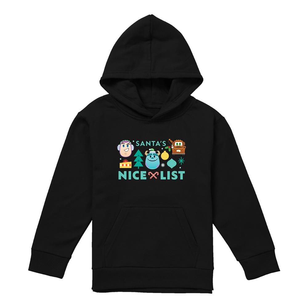 Disney Pixar Childrens/Kids Santa´s Nice List Heather Christmas Pullover Hoodie