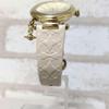 Used Vivienne Westwood White Leather Analog Watch Orb 2 Gold