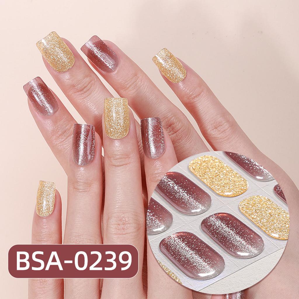 Gel Nail Stickers Full Cover Self Adhesive French Manicure Strips Quick Apply No UV Light Required Salon Quality