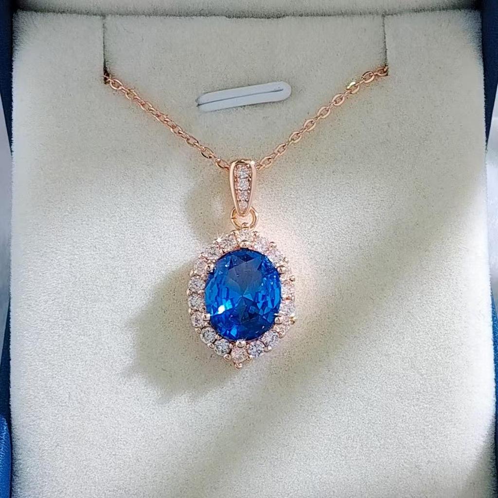 Simulated Ruby Jewelry Set: Ring, Earrings & Necklace