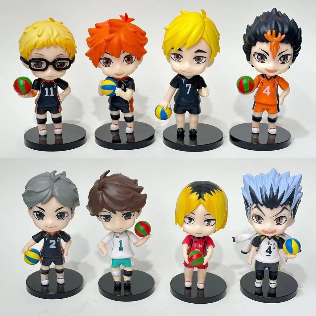 Haikyuu Pvc Action Figures With 8 Volleyball Boys Character Models For Collection And Decor