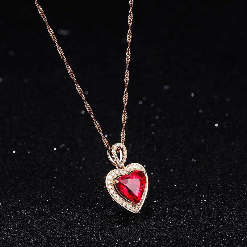 Lindon Jewelry Necklace Heart-Shaped Pendant For Women Wedding Gifts