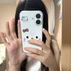 Hello Kitty Transparent Case for Apple 17 Pro Max/16/15/14/13 Pro - Simple Straight Edge Design