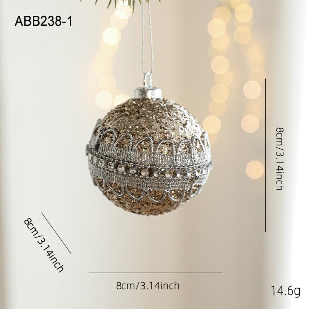 Nya Champagne Julträdskula Hängande Prydnader Glitter Skum Julgransdekorationer Julpynt Julparty