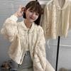Women's Hollow Lace Jacket with Stand-up Collar - European Style, 2024 Spring, Korean Slimming Fit, Elegant Fragrance-Inspired Design.