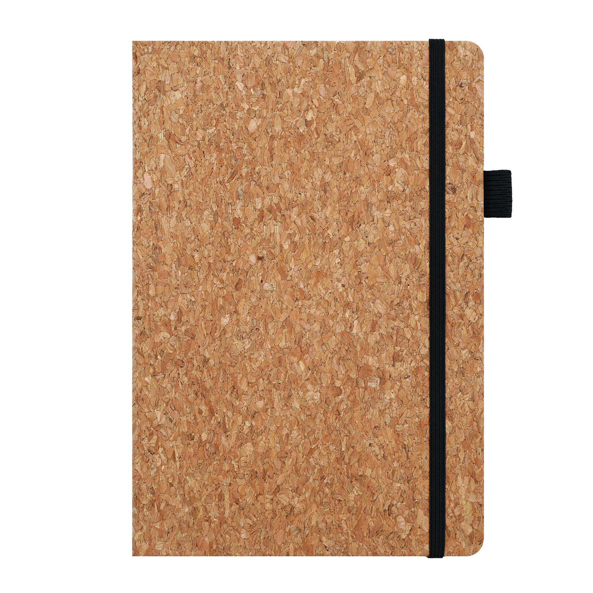 Eco-Friendly A5 Cork Spliced Notebook - Customizable Acid-Free Paper Notepad A5