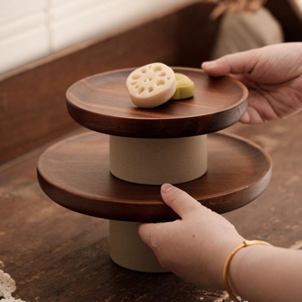 High Stand Tall Footed Display Stand Round Tabletop Fruit Candy Tray  Kitchen Accessories