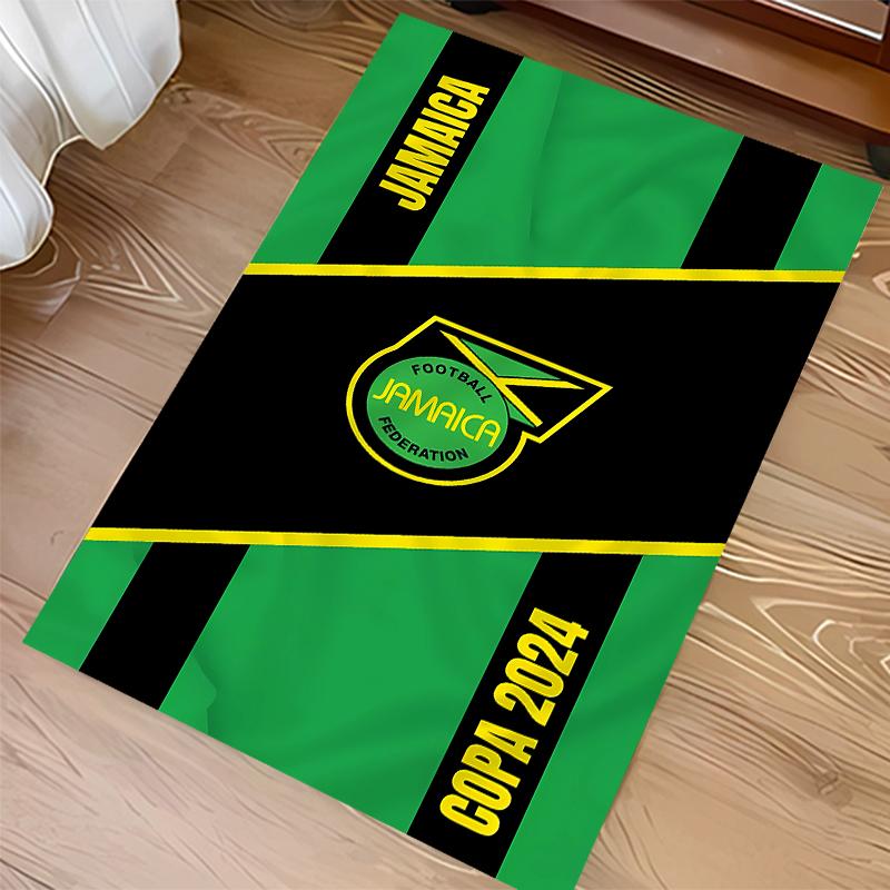 1pc Football Club Logo Print Area Rug - Soft, Washable Non-Slip Indoor Mat for Office Chairs, Living Room, Home Office Decorative Rug