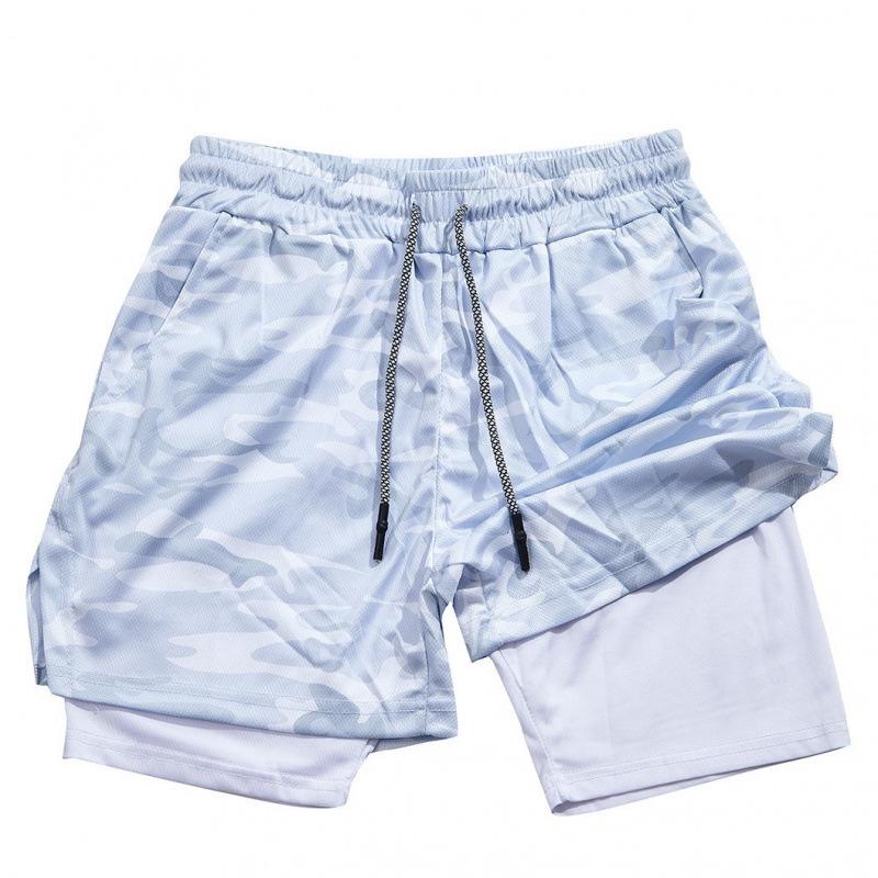 Summer Men's Casual Running Shorts - Multi-Pocket, Double Layer, Plus Size Fitness