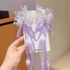Ancient Style Hanfu Princess Butterfly Hair Clips with Long Ribbons - Children's Chinese Fairy Hair Accessories (Pair)