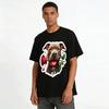 Romantic Pitbull With Rose Heart Print Casual Top Pure cotton T-shirt