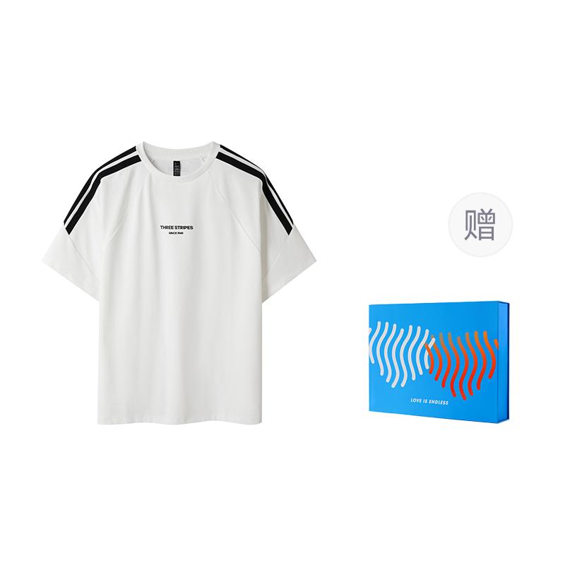 adidas 3 Stripes T Shirt Unisex White KB8197