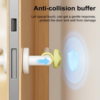 1/3Pcs Mushroom Door Handle Bumper Ring Silicone Door Stopper Wall Protector Door Knob Handle Anti-collision Ring Door Lever Buffer Bumper