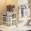Mildew-Proof Drain Rack Carbon Steel Chopstick Holder Kitchen Storage Rack  Kitchen Countertop