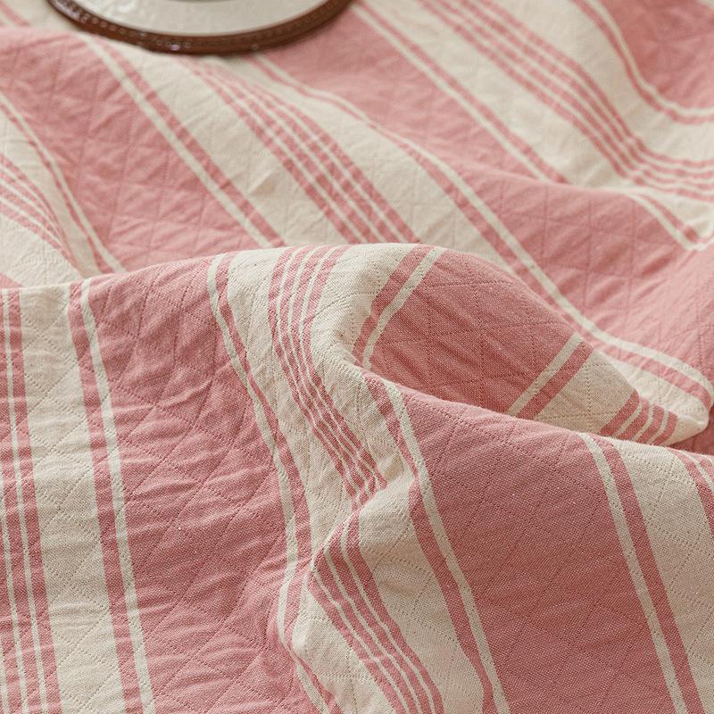 Striped Cotton Yarn-Dyed Three-Layer Gauze Quilt – Summer Cooling Blanket