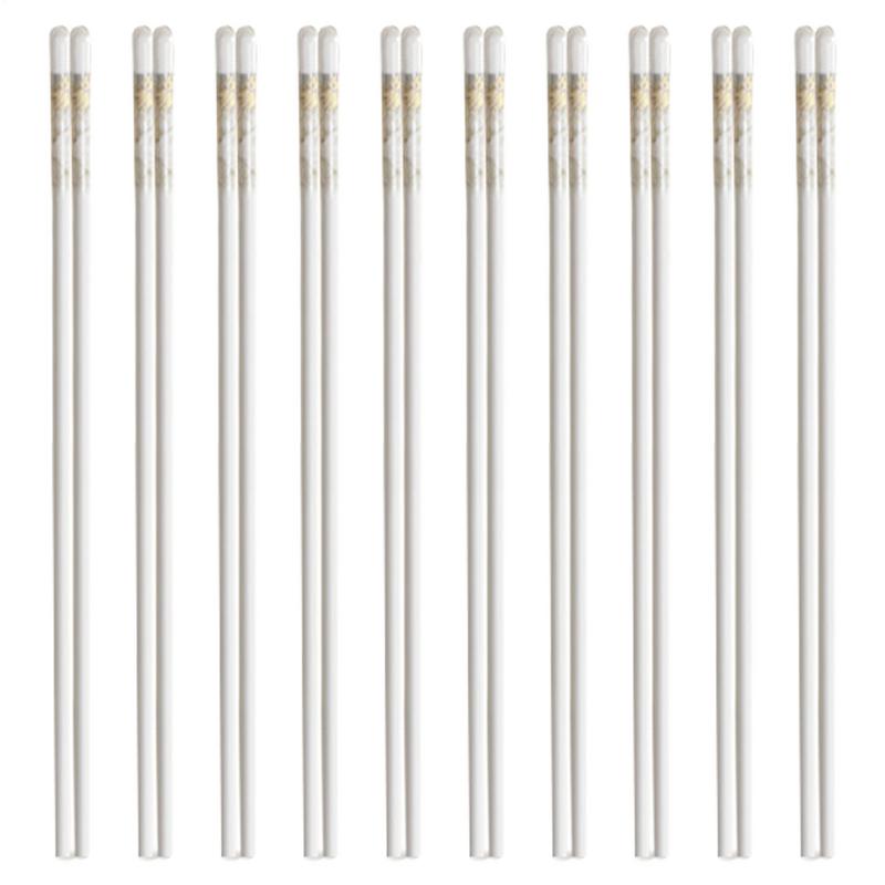 10 Pairs Ceramic Chopsticks Ceramic Chopstick Utensils Dishwasher Safe Portable Heat Resistant Exquisite Kitchen Accessories
