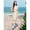 Jiuzi Anna Kou French Elegant Small Fragrance Wind Fold Splicing H-shaped Dress