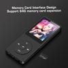 MP3-Player, 8 GB Tragbarer MP3/MP4-Player mit FM-Radio, Diktiergerät, E-Book, HiFi Lossless Sound, 30 Stunden Wiedergabezeit (Schwarz)