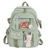 Small fresh and cute backpack, multi-pocket campus leisure computer backpack, large capacity, junior high school and primary school students schoolbag