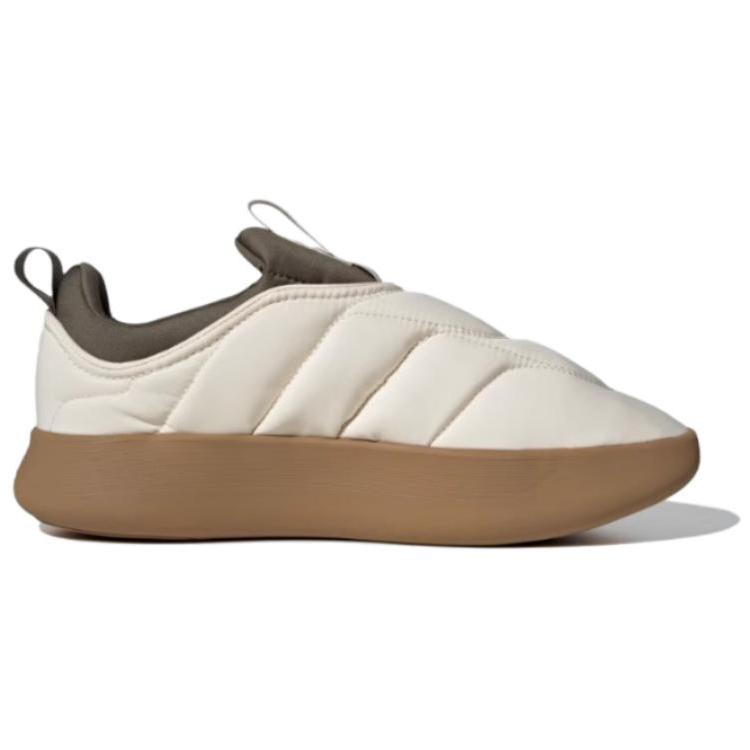 adidas Adipuff Antypoślizgowe Odporne na ścieranie Niskie Buty Codzienne Unisex Białe Zielone Brązowe JP7711