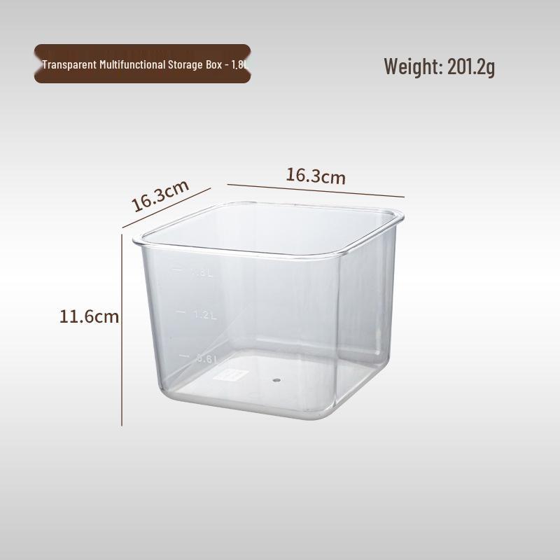 PC Acrylic Flip-top Jam Box with Lid for Milk Tea Shops - Transparent Sectional Tray for Pearl, Coconut Jelly, and Seasonings