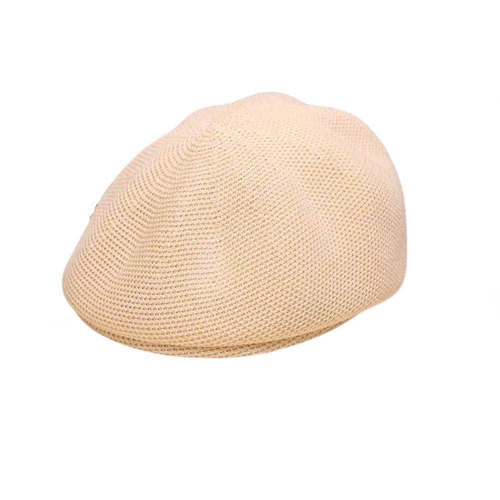 Béret Métal Polyvalent Style Coréen - Chapeau de Peintre Tricoté Mode Décontractée pour Femmes
