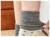 Women's Retro Polka Dot Mid-Calf Cashmere Socks - Warm & Thickened for Autumn/Winter