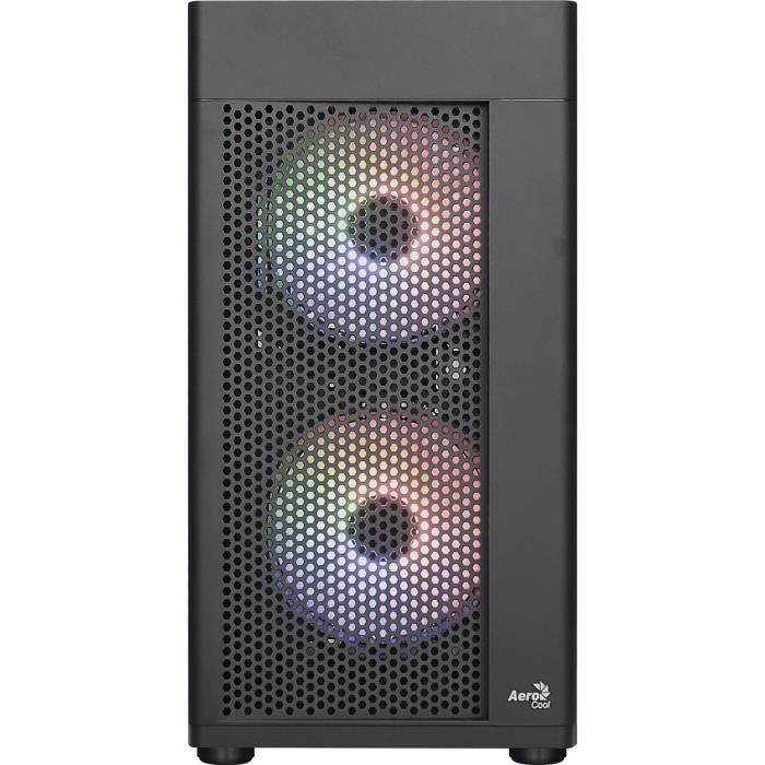 PC Case - AEROCOOL - Hexform G V2 (Black) - Mini Tower - Micro-ATX Format - Without Power Supply