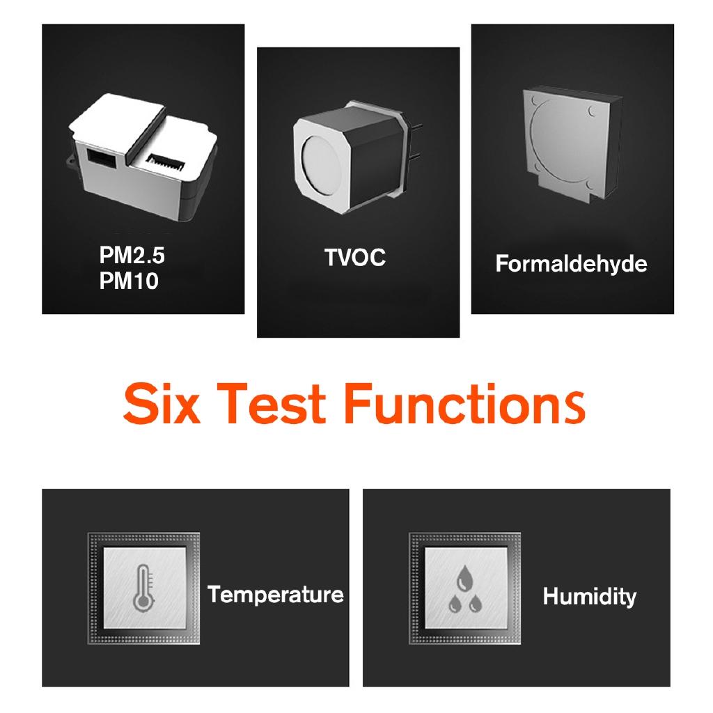 8 in1 Digital PM2.5 PM10 Air Quality Tester Gas Analyzer Formaldehyde Detector Air Quality Monitor