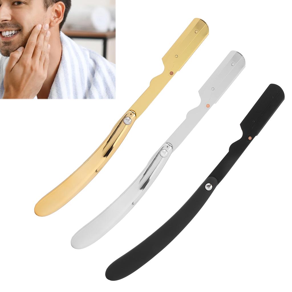 Men\'s Folding Handle  Plated Professional Straight   for Hair Salon (Without Blade)