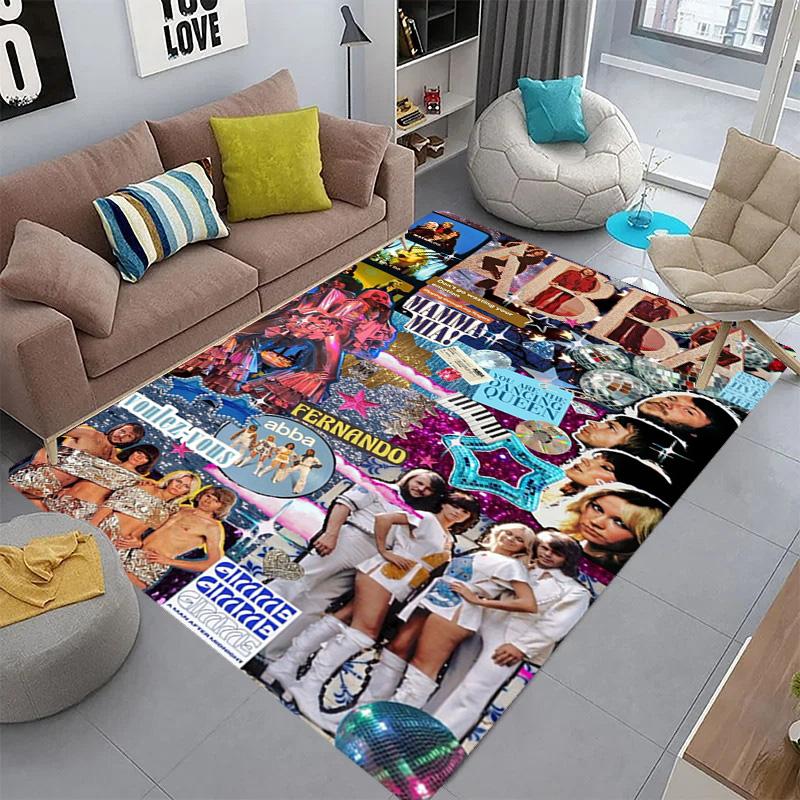 Tappeto ABBA Iconic Music Legacy Adatto a tutte le stagioni Tappetini da pavimento Regali di Natale Tappetino protettivo Decorazione per dormitorio