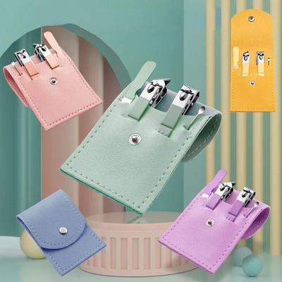 7 sztuk zestaw do Manicure obcinacz do paznokci ze stali nierdzewnej cążki do skórek nożyczki narzędzia do pielęgnacji z przenośną torbą ze skóry PU
