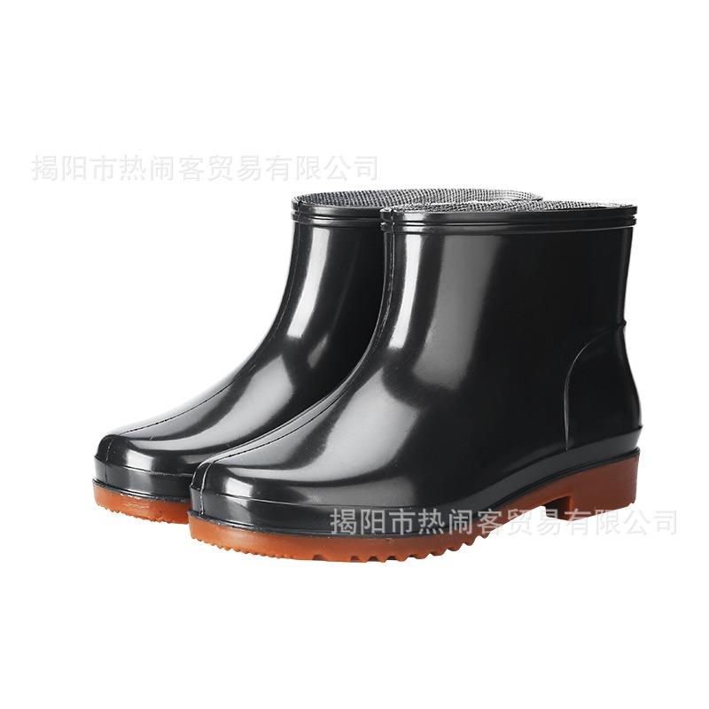 Short tube white rubber shoes food factory dust-proof work shoes kitchen oxford sole oil-resistant yellow water shoes short tube rain boots men