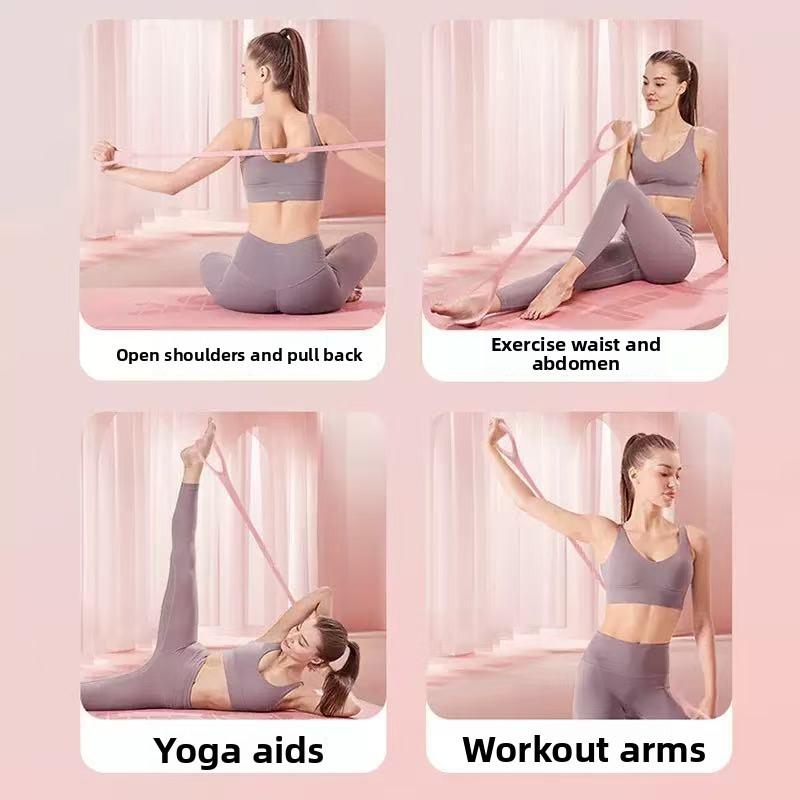 Silicone Yoga Resistance Band For Women Back Exercise Home Fitness