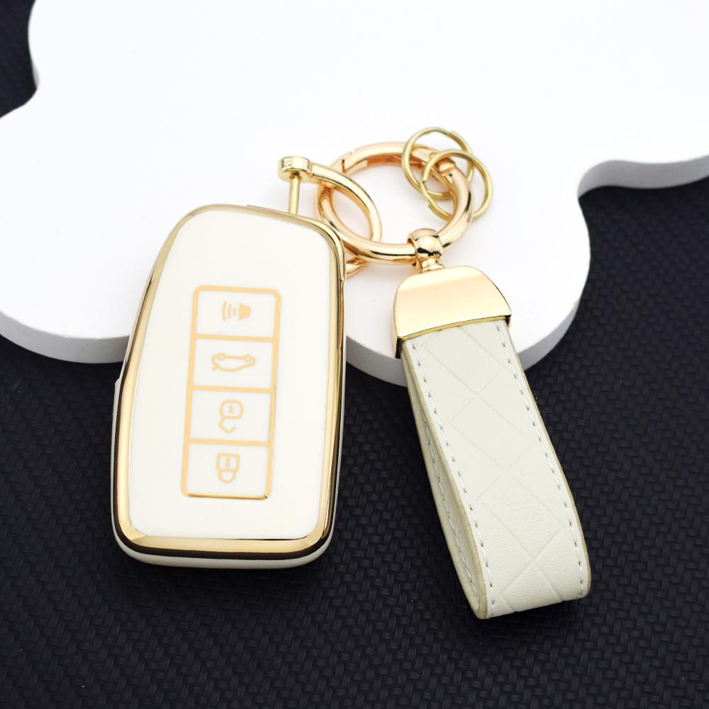 TPU Anti-scratch Car Key Case Cover for Lexus ES300h ES350 RX350 RX450h NX300 NX300h IS250 IS300h GX460 LX570 Shell Fob Holder