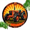 Vintage Red Tractor Metal Sign 20x20cm Retro Farm Wall Decor