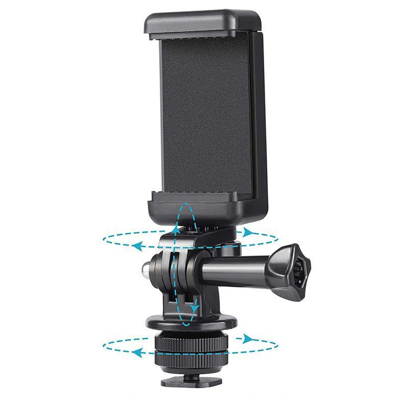 1Pcs Smartphone Clip Holder Tripod Phone Mount With 1/4 Inch Screw For Mobile Cellphone Recording Clamp Support