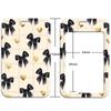 Cute Bow Pattern Lanyard with Clear ID Badge Holder Detachable Durable Strap for Outdoor Activity Pass Office Work Use