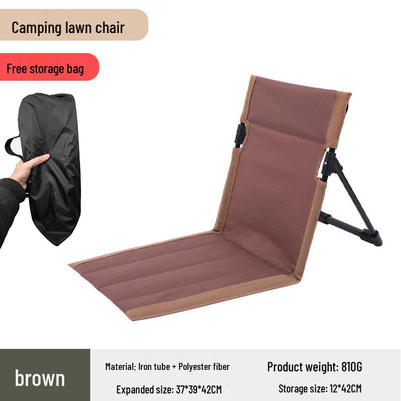 Portable Folding Outdoor Chair with Back Cushion for Camping, Beach, Balcony, Park, Lawn, and Picnic.