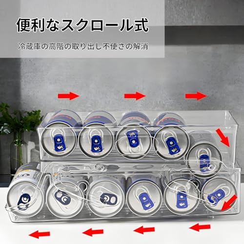 Riblind Can Storage Rack for Refrigerators | Holds Up To 10 350ml Cans, Washable, Compact Design, Fits Small Refrigerators, Space-Saving Storage Rack